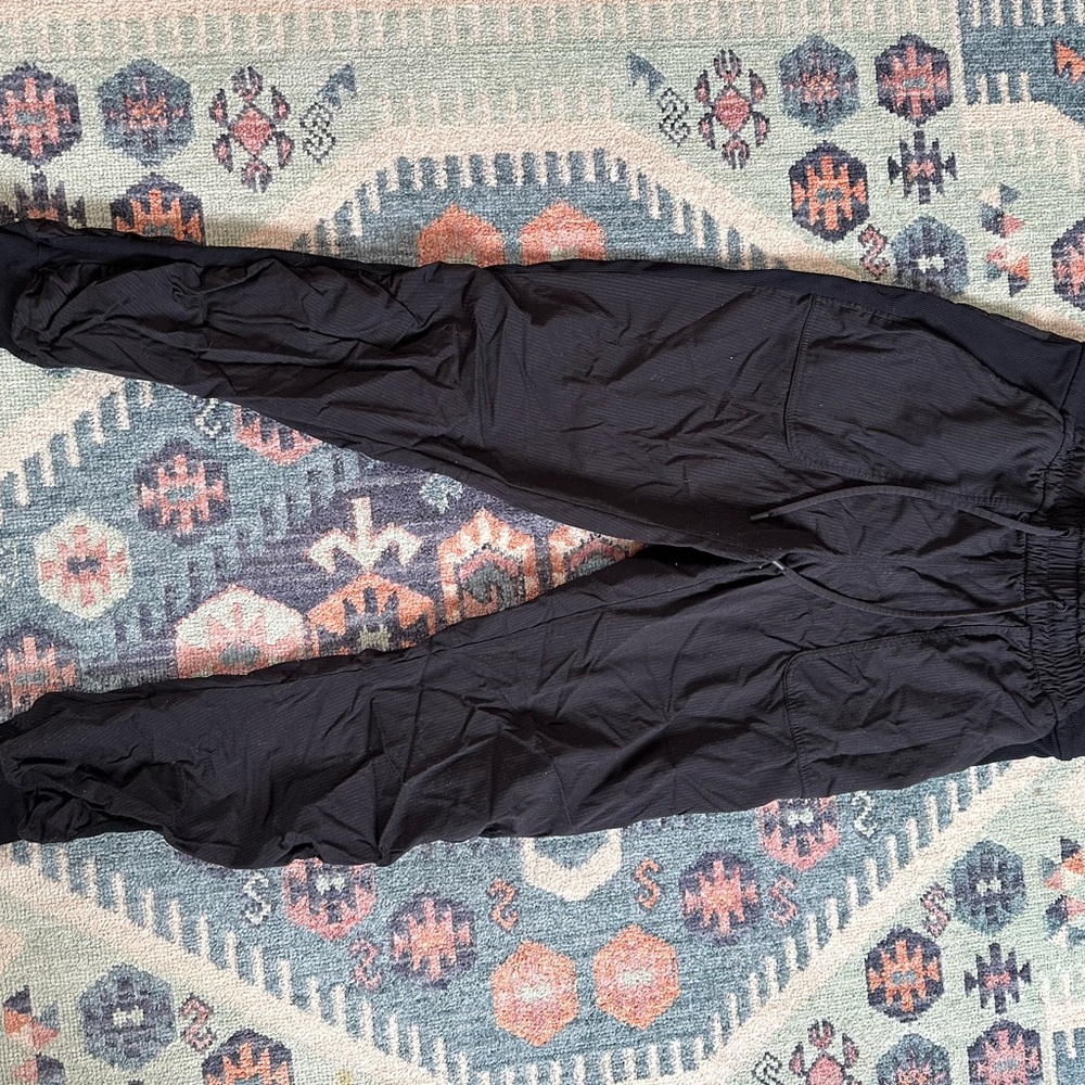 LuluLemon Black Women's Track Joggers with Elastic Waist